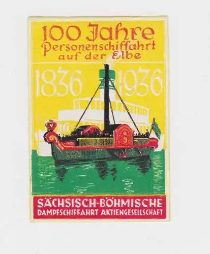 Vignette 100 Jahre Personenschiffahrt auf der Elbe 1836-1936 (94567)