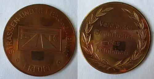 DDR Medaille Strassen- & Tiefbaukombinat Erfurt Verdienter Bauarbeiter (122312)