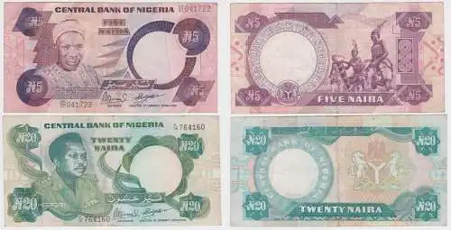 5 und 20 Naira Banknote Central Bank of Nigeria (153050)