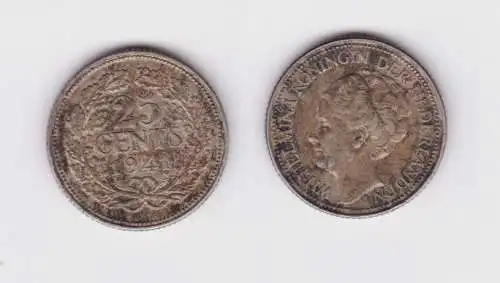 25 Cent Silber Münze Niederlande 1941 (162285)