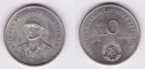 DDR Gedenk Münze 10 Mark 25 Jahre Nationale Volksarmee NVA 1976 (160448)