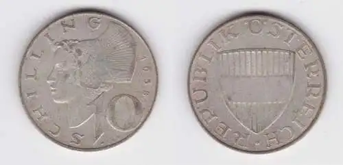 10 Schilling Silber Münze Österreich 1958 (160999)