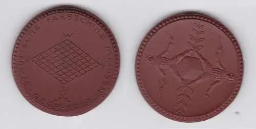 Meissner Porzellanmedaille städtische Farbschule Meissen 1919 (123178)