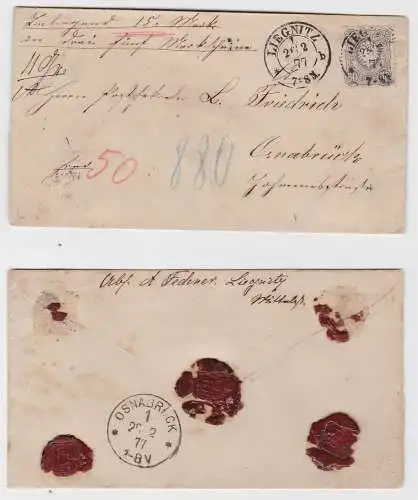 Wert Brief von Liegnitz nach Osnabrück Michel Nr. 36, 26.2.1877 (122746)