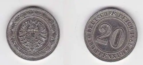 20 Pfennig Nickel Münze Deutsches Reich 1888 A Jäger Nr.6 (130561)