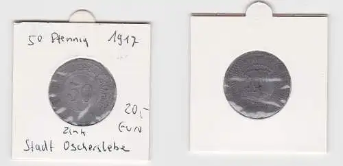 50 Pfennig Kleingeldersatzmarke Magistrat der Stadt Oschersleben 1917 (132706)