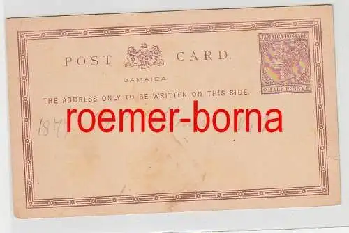 75284 alte Ganzsachen Karte Jamaica Jamaika 1/2 Penny braun 1877