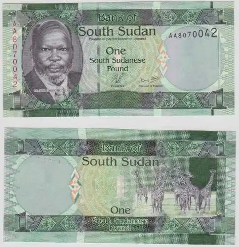 1 Pound Pfund Banknote Bank of South Sudan (138584)