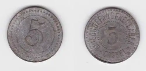 5 Pfennig Zink Münze Notgeld Kriegsgefangenenlager Cassel (140581)