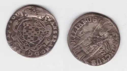 1 Schilling Silber Münze Würzburg Bischofssitz 1747 (141067)