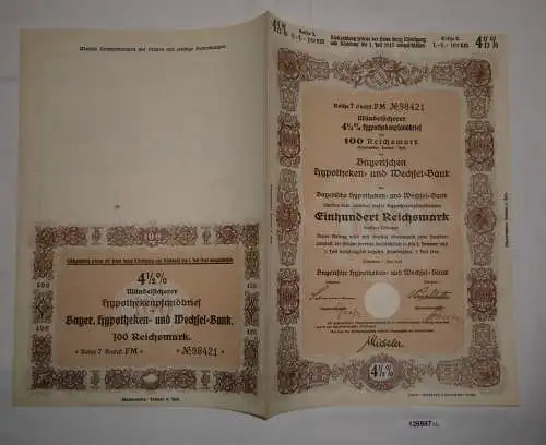 100 RM Pfandbrief Bayerische Hypotheken- und Wechsel-Bank München 1940 (126987)