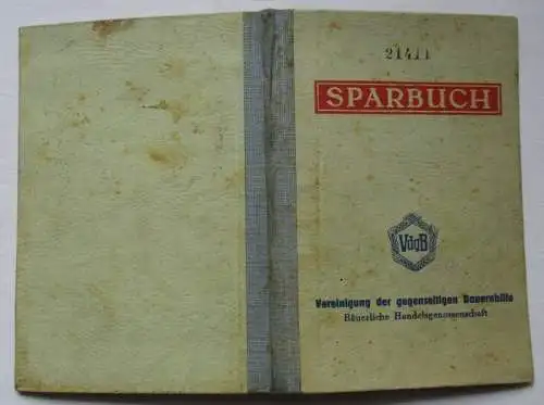 Sparbuch Nr. 21411 Vereinigung der gegenseitigen Bauernhilfe VdgB 1957 (140749)