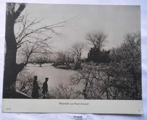 111722 großes Original Propaganda Bild "Brest Litowsk Winterbild" 1. Weltkrieg