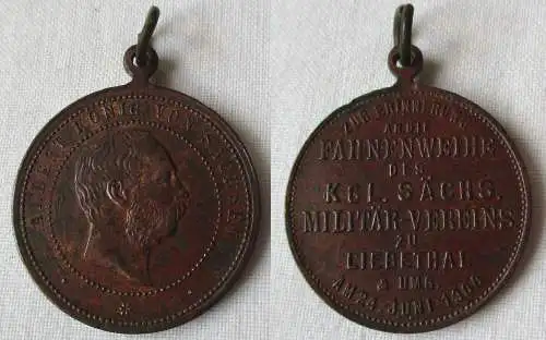 Seltene Medaille Fahnenweihe des Kgl.sächs.Militär Verein Liebethal 1900(148345)