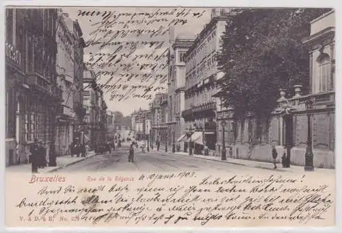 901168 Ak Bruxelles Brüssel Rue de la Régence 1903