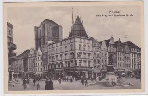 901884 Ak Neisse Nysa - Ecke Ring und Breslauer Straße um 1910