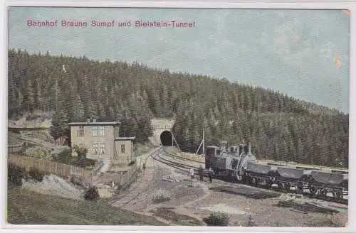 901001 AK Bahnhof Braune Sumpf und Bielstein-Tunnel