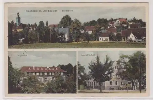 99267 Mehrbild Ak Buchheim b. Bad Lausick - Teilansicht, Jugnedhof, Gasthof 1933