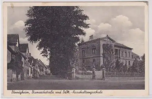 901003 AK Bönnigheim - Bismarckstraße und Haushaltungsschule 1940