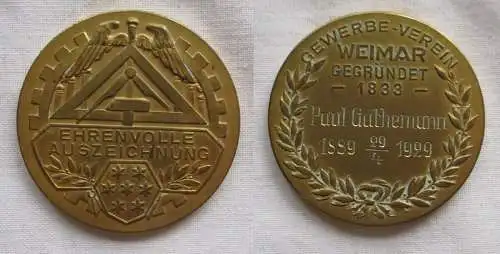 Medaille Gewerbeverein Weimar 1929 ehrenvolle Auszeichnung (132632)