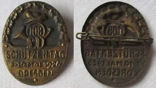 Seltenes Abzeichen Schützentag ehemliger 108er Schützen Dresden 1926 (122288)