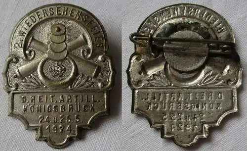 Rares Abzeichen 2.Wiedersehensfeierder reit.Artillerie Königsbrück 1924 (148156)