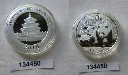 10 Yuan Silber Münze China Panda 1 Unze Feinsilber 2010 Stgl. (134450)