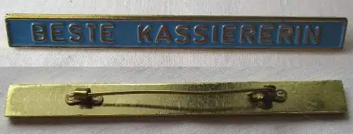DDR Abzeichen Beste Kassiererin Konsum Genossenschaft blau (149053)