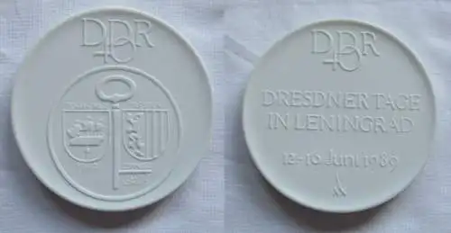 DDR Medaille Dresdner Tage in Leningrad 40 Jahre Freundschaft Juni 1989 (149117)