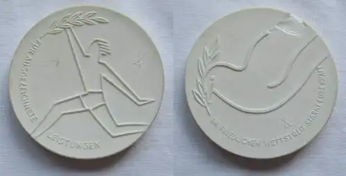 DDR Porzellan Medaille Im friedlichen Wettstreit stärkt eure Kraft (149164)