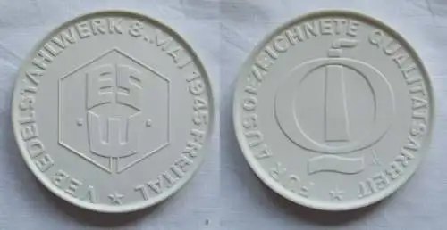 DDR Medaille VEB Edelstahlwerk 8. Mai 1945 Freital - Qualitätsarbeit (149138)