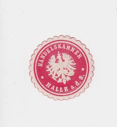 Seltene Vignette Siegelmarke Handelskammer Halle a.S. (126431)