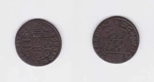 1 Liard Bronze Münze Bistum Lüttich Theodor von Bayern 1750 (126650)