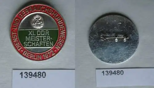 DDR Abzeichen XI. Meisterschaften Dienst- & Gebrauchshundewesen 1972 (139480)