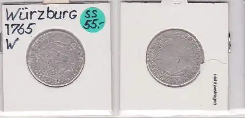 10 Kreuzer Silber Münze Würzburg 1765 (121133)