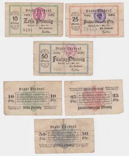 3 Banknoten Notgeld Stadt Ohrdruf 1.Mai 1917 (122564)