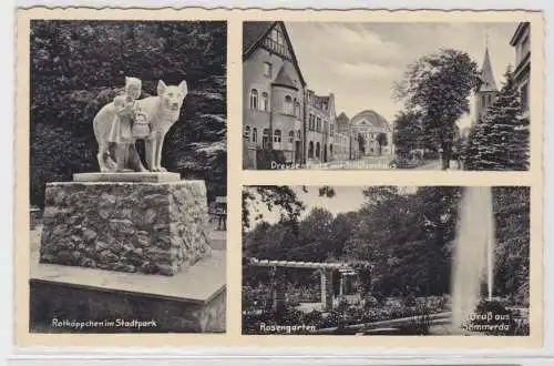 96754 Mehrbild Ak Sömmerda Rotkäppchen im Stadtpark, Dreyse Platz usw. 1940