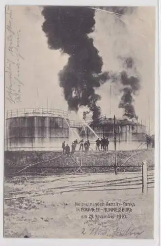 00912 Ak Die brennenden Benzin-Tanks in Boxhagen-Rummelsburg 29.11.1910