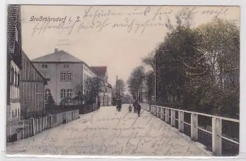 93646 AK Großröhrsdorf i. Sachsen - Straßenpartie 1909