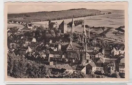 92837 AK Mylau (Vogtland) - Gesamtansicht mit Kirche und Burg