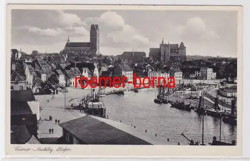 84893 Ak Wismar Mecklenburg Hafen 1934