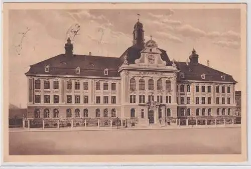 908232 Feldpost Ak Reformrealgymnasium mit IV. Realschule Leipzig-Lindenau 1942