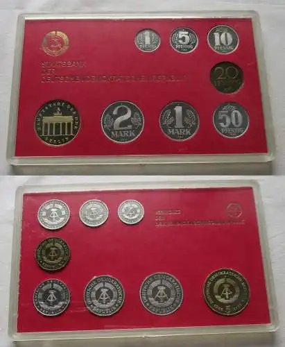 DDR Kursmünzensatz (KMS) mit 5 Mark Brandenburger Tor 1986 PP OVP (155314)