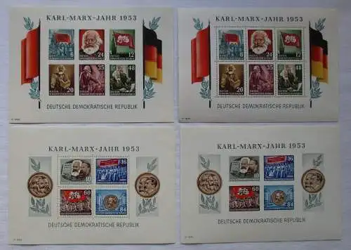 4 x DDR Block 8 & 9 A und B (Karl Marx) Postfrisch ** (167471)