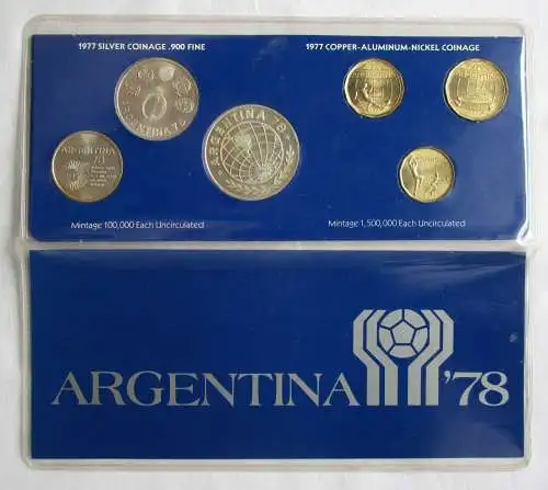 Argentinien Fußball-Weltmeisterschaft 1978 Set komplett x6 Silbermünzen (167432)