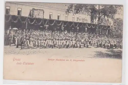 907525 Ak Gruss aus Eisleben - Schüler-Musikchor der 11. Bürgerschule um 1900