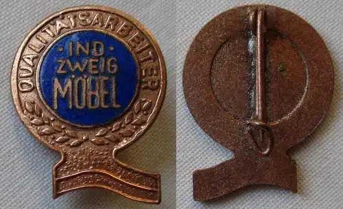 Abzeichen DDR Qualitätsarbeiter Industrie Zweig Möbel Stufe Bronze (153297)