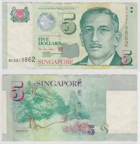 5 Dollar Banknote Singapur o. Jahr (1999) Pick 39 (139302)