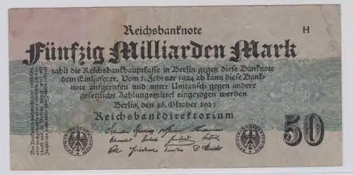 50 Milliarden Mark Banknote Berlin 26.Oktober 1923 Rosenberg 122 a (154187)