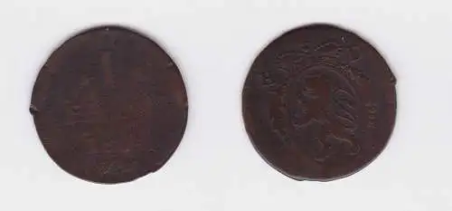 1 Pfennig Kupfer Münze Hessen Darmstadt 1804 (119168)